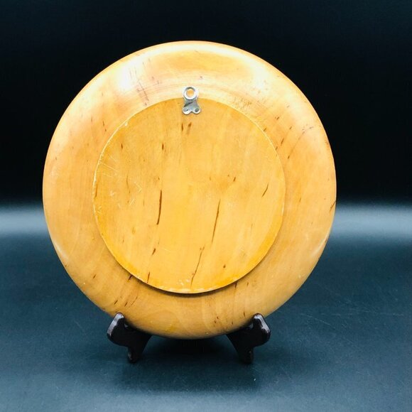 Mid Century Spanish Matador Painting Wooden Plate Wall Hanging Artist signed - Picture 6 of 11